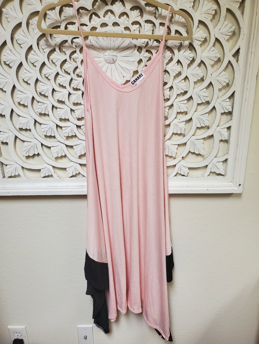 Canari Pink And Black Tank Dress Long Tank NWOT 3XL